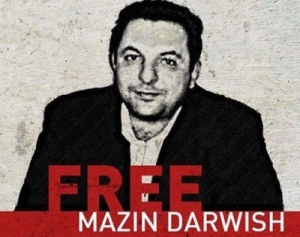 Source: http://www.english.globalarabnetwork.com/2014072313409/Syria-Politics/hundreds-of-activists-call-for-assad-to-release-human-rights-defender-mazen-darwish.html